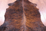 Brindle Natural Hair-On Cowhide Rug - 6' 9" X 5' 8" - Golden Nile