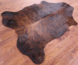 Brindle Natural Hair-On Cowhide Rug - 6' 9" X 5' 8" - Golden Nile