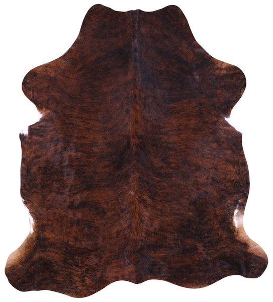 Brindle Natural Hair-On Cowhide Rug - 6' 11" X 6' 3" - Golden Nile