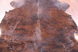 Brindle Natural Hair-On Cowhide Rug - 6' 11" X 6' 3" - Golden Nile