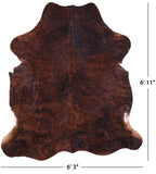 Brindle Natural Hair-On Cowhide Rug - 6' 11" X 6' 3" - Golden Nile