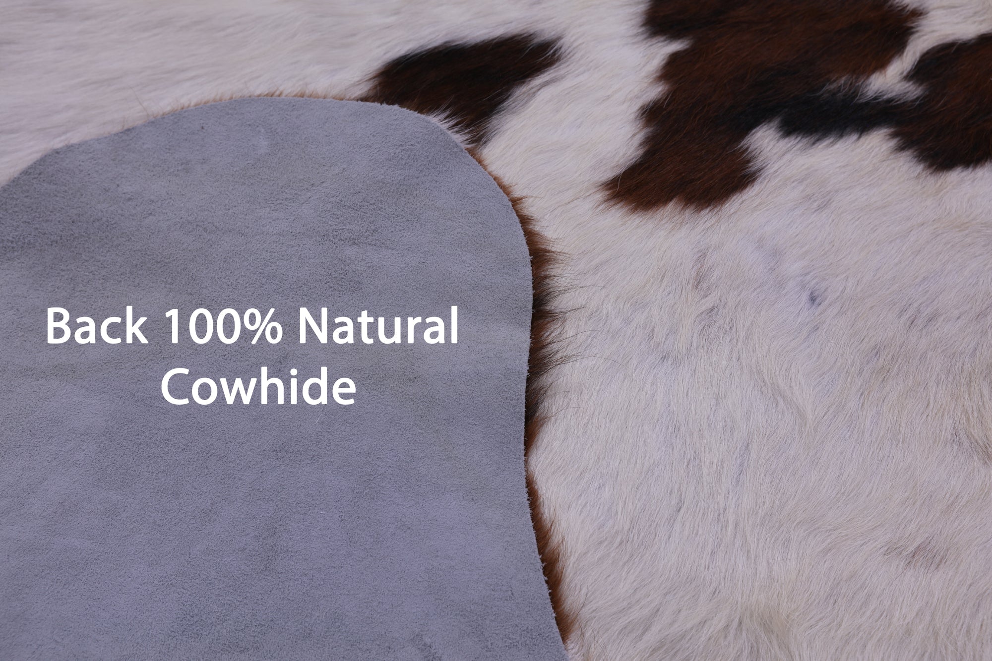 Brown & White Natural Hair-On Cowhide Rug - 6' 7" X 6' 3" - Golden Nile
