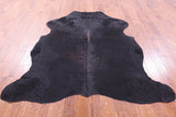 Black Natural Hair-On Cowhide Rug - 6' 11" X 6' 2" - Golden Nile