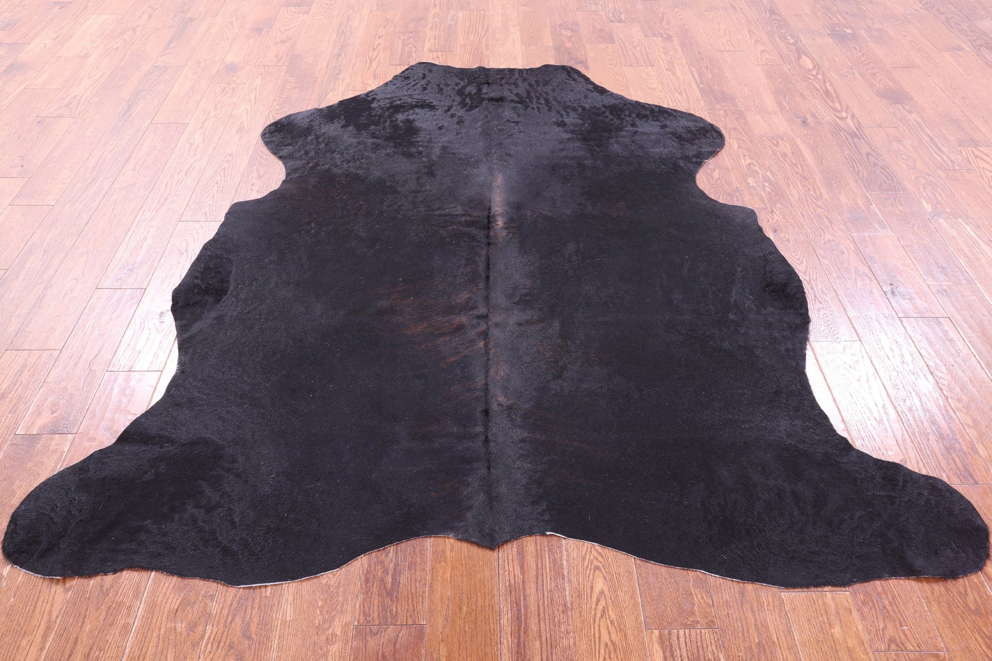 Black Natural Hair-On Cowhide Rug - 6' 11" X 6' 2" - Golden Nile
