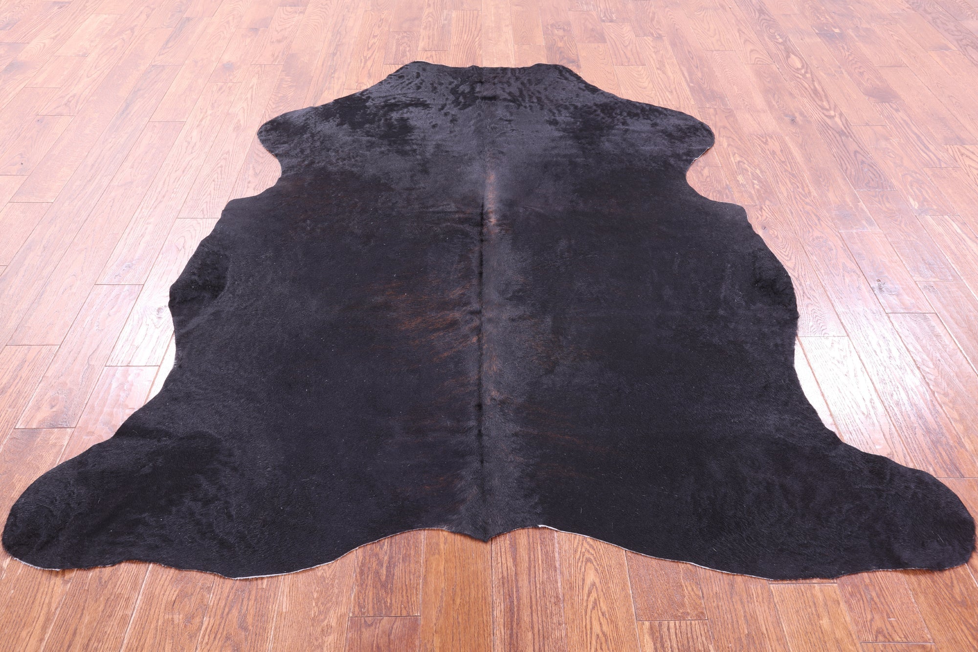 Black Natural Hair-On Cowhide Rug - 6' 11" X 6' 2" - Golden Nile
