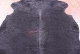 Black Natural Hair-On Cowhide Rug - 6' 11" X 6' 2" - Golden Nile