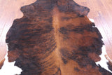 Tricolor Natural Hair-On Cowhide Rug - 7' 1" X 6' 4" - Golden Nile