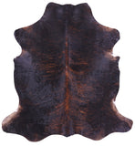 Brindle Natural Hair-On Cowhide Rug - 7' 8" X 7' 1" - Golden Nile