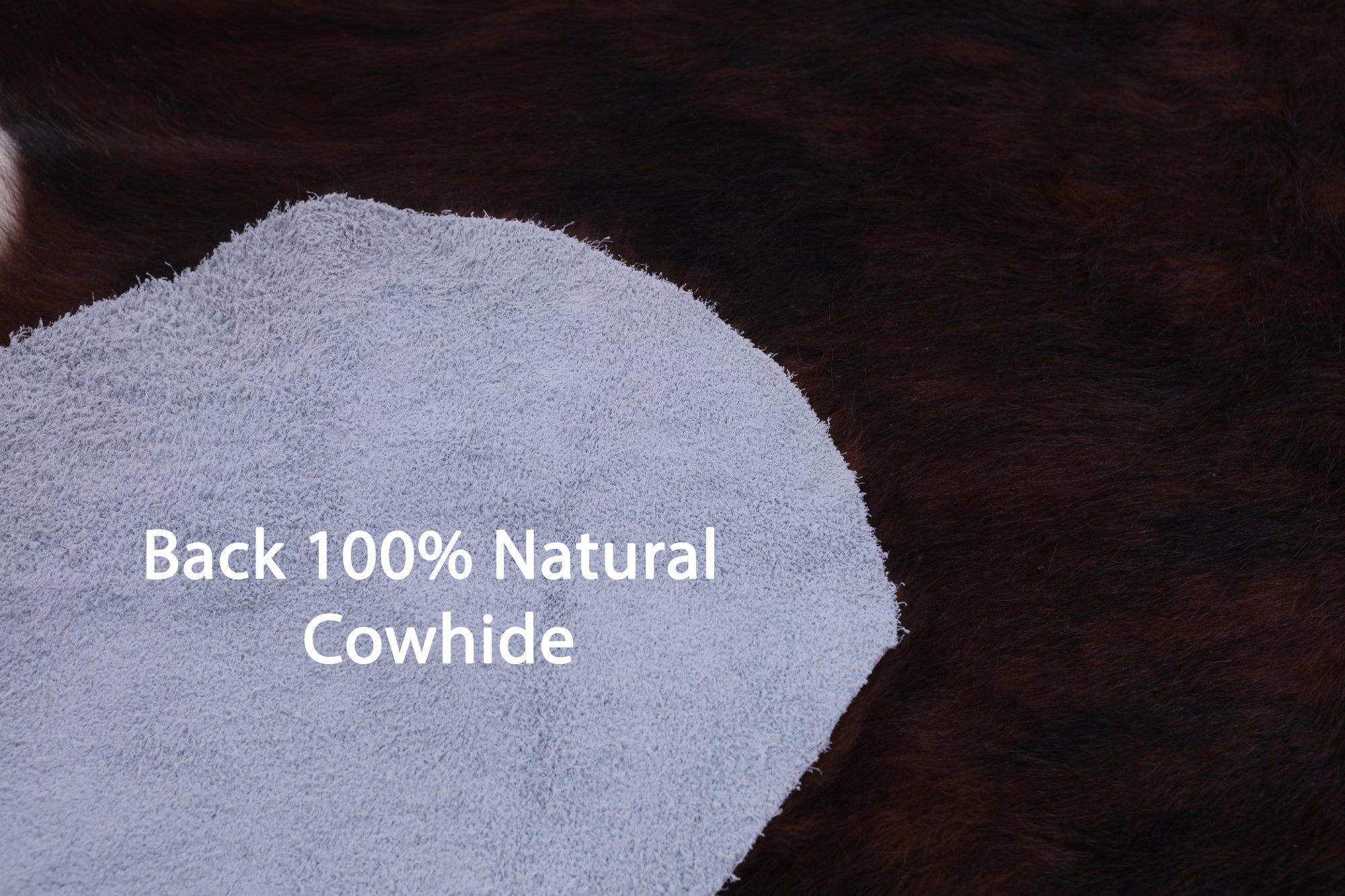 Brown Natural Hair-On Cowhide Rug - 6' 5" X 5' 11" - Golden Nile
