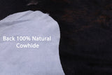 Tricolor Natural Hair-On Cowhide Rug - 6' 11" X 6' 2" - Golden Nile