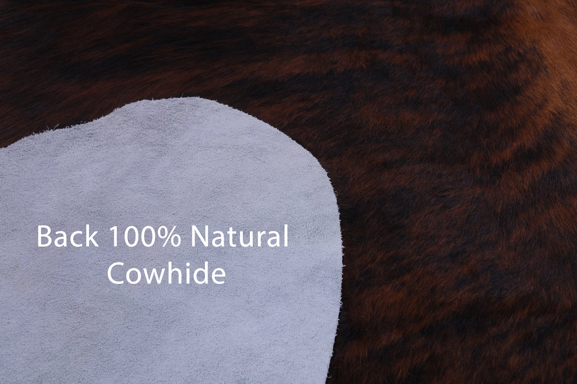 Brindle Natural Hair-On Cowhide Rug - 6' 8" X 5' 5" - Golden Nile