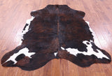 Tricolor Natural Hair-On Cowhide Rug - 6' 9" X 5' 10" - Golden Nile