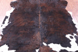 Tricolor Natural Hair-On Cowhide Rug - 6' 9" X 5' 10" - Golden Nile