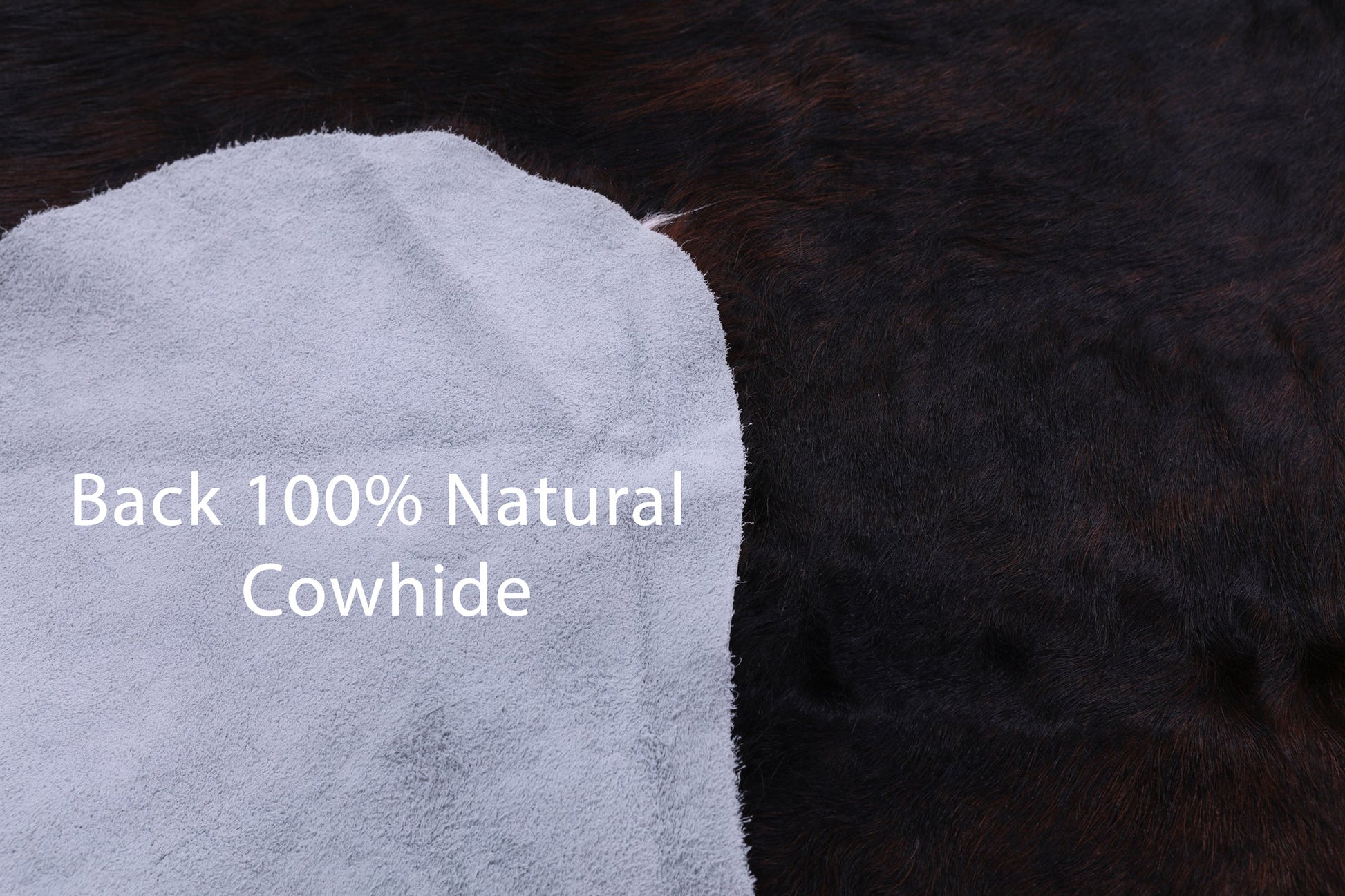 Tricolor Natural Hair-On Cowhide Rug - 6' 9" X 5' 10" - Golden Nile