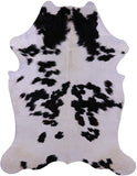 Black & White Natural Hair-On Cowhide Rug - 6' 11" X 5' 3" - Golden Nile