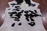 Black & White Natural Hair-On Cowhide Rug - 6' 11" X 5' 3" - Golden Nile