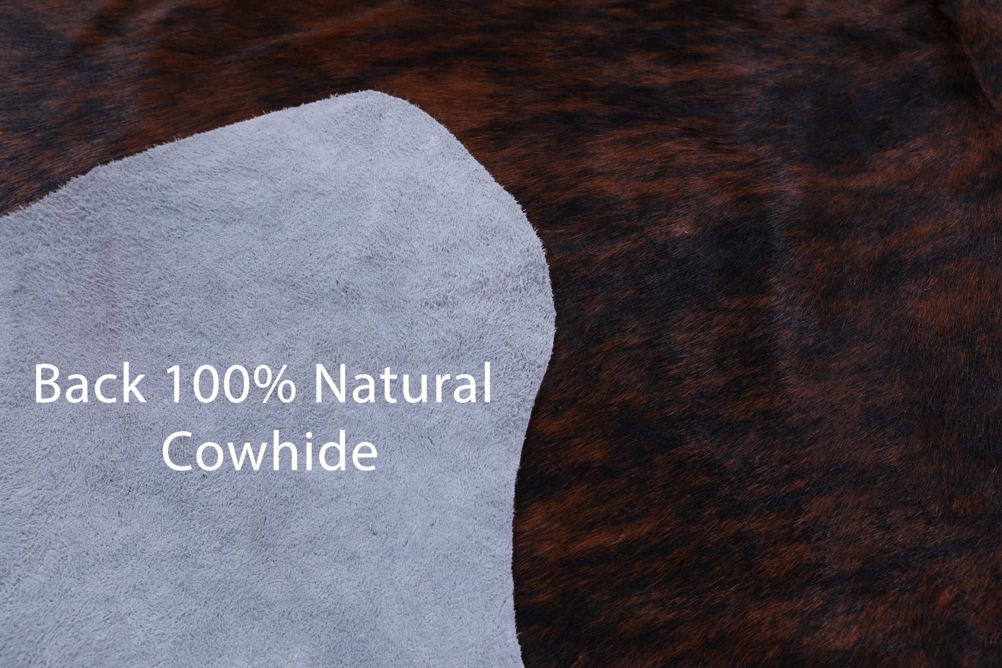 Brindle Natural Hair-On Cowhide Rug - 6' 11" X 5' 2" - Golden Nile