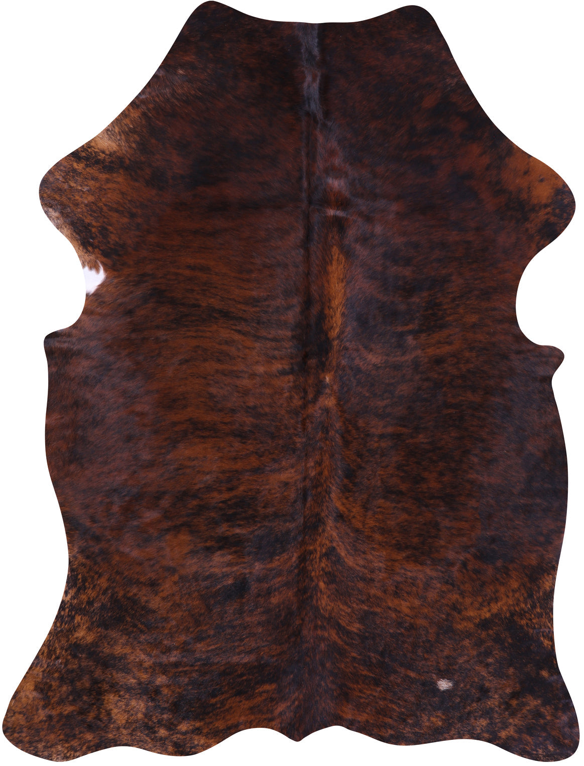 Brindle Natural Hair-On Cowhide Rug - 6' 11" X 5' 2" - Golden Nile