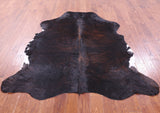 Brown Natural Hair-On Cowhide Rug - 6' 6" X 5' 11" - Golden Nile