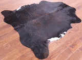 Brown Natural Hair-On Cowhide Rug - 6' 6" X 5' 11" - Golden Nile