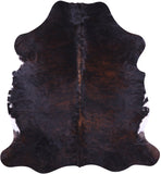 Brown Natural Hair-On Cowhide Rug - 6' 6" X 5' 11" - Golden Nile