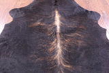 Brown Natural Hair-On Cowhide Rug - 7' 0" X 6' 4" - Golden Nile