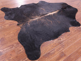 Brown Natural Hair-On Cowhide Rug - 7' 0" X 6' 4" - Golden Nile