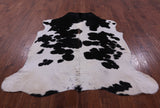 Black & White Natural Hair-On Cowhide Rug - 6' 10" X 6' 3" - Golden Nile