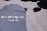 Black & White Natural Hair-On Cowhide Rug - 6' 10" X 6' 3" - Golden Nile