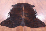 Brindle Natural Hair-On Cowhide Rug - 6' 9" X 5' 11" - Golden Nile