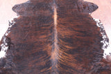 Brindle Natural Hair-On Cowhide Rug - 6' 9" X 5' 11" - Golden Nile