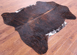 Brindle Natural Hair-On Cowhide Rug - 6' 9" X 5' 11" - Golden Nile