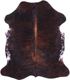 Brindle Natural Hair-On Cowhide Rug - 6' 9" X 5' 11" - Golden Nile