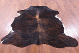 Brindle Natural Hair-On Cowhide Rug - 6' 3" X 5' 8" - Golden Nile