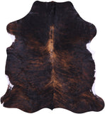 Brindle Natural Hair-On Cowhide Rug - 6' 3" X 5' 8" - Golden Nile