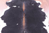 Black & White Natural Hair-On Cowhide Rug - 6' 5" X 5' 9" - Golden Nile