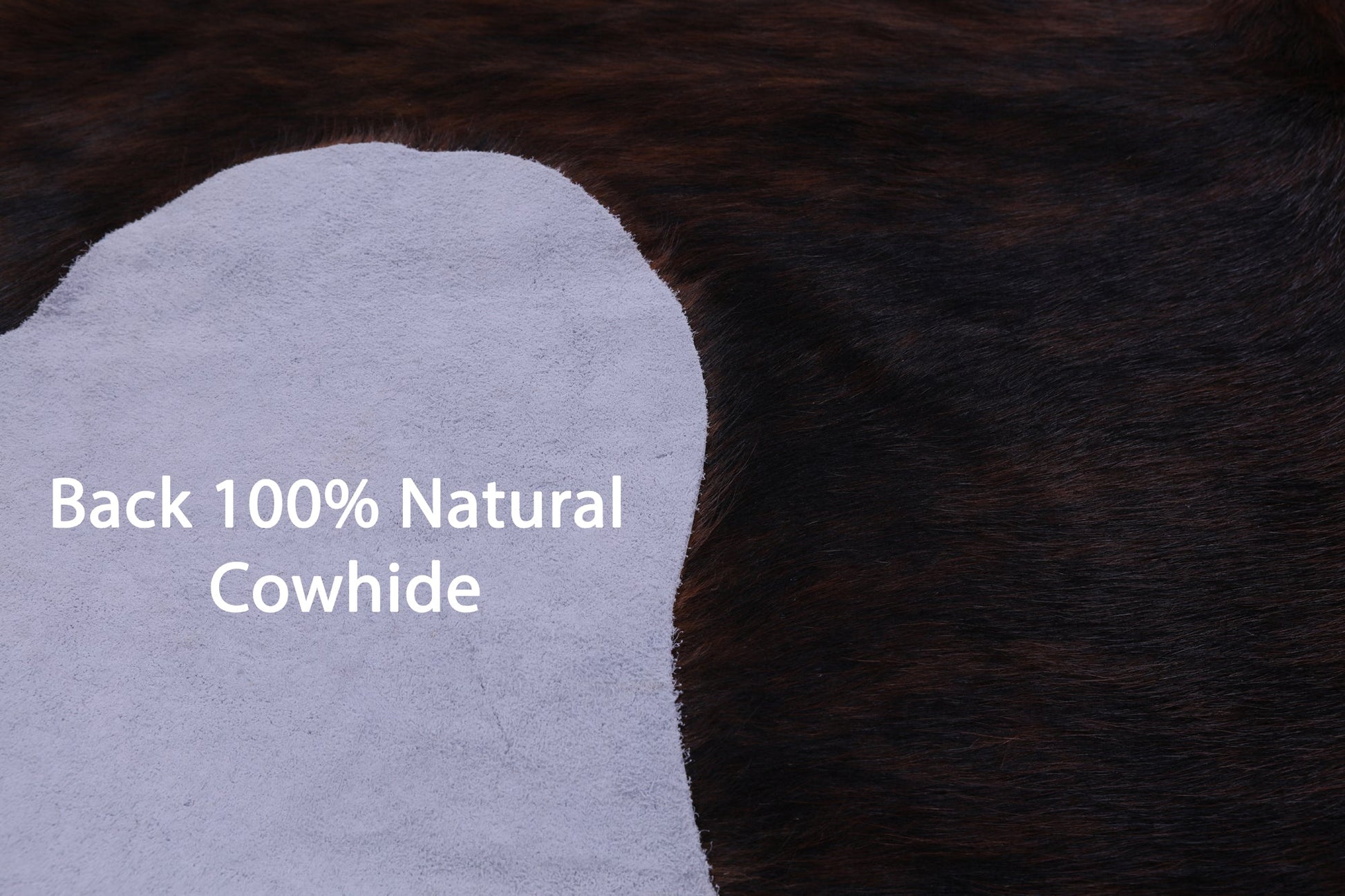 Brown Natural Hair-On Cowhide Rug - 6' 6" X 5' 8" - Golden Nile