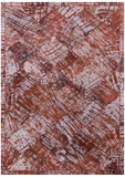Lantern Tile Brown Natural Cowhide Hand Stitched Patchwork Rug - 3' 5" X 4' 10" - Golden Nile