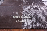 Black & Brown Salt & Pepper Natural Cowhide Hand Stitched Patchwork Rug - 6' 7" X 9' 9" - Golden Nile