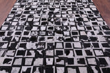 Wabi-Sabi Black & White Natural Cowhide Hand Stitched Patchwork Rug - 6' 10" X 9' 8" - Golden Nile