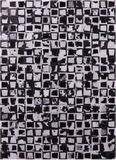 Wabi-Sabi Black & White Natural Cowhide Hand Stitched Patchwork Rug - 6' 10" X 9' 8" - Golden Nile