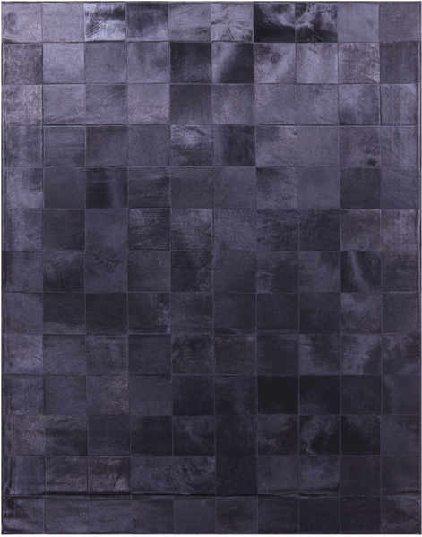 Black Natural Cowhide Hand Stitched Patchwork Rug - 6' 7" X 8' 6" - Golden Nile
