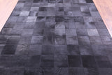 Black Natural Cowhide Hand Stitched Patchwork Rug - 6' 7" X 8' 6" - Golden Nile