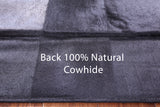 Black Natural Cowhide Hand Stitched Patchwork Rug - 6' 7" X 8' 6" - Golden Nile