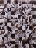 Brown & White Natural Cowhide Hand Stitched Patchwork Rug - 6' 6" X 8' 5" - Golden Nile