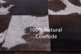 Brown & White Natural Cowhide Hand Stitched Patchwork Rug - 6' 6" X 8' 5" - Golden Nile
