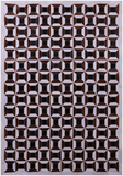 Brown & White Natural Black Cowhide Hand Stitched Patchwork Rug - 7' 0" X 10' 3" - Golden Nile