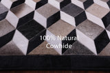 Natural Cowhide Hand Stitched Patchwork Rug - 6' 7" X 10' 2" - Golden Nile