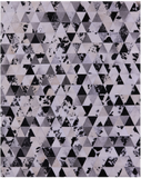 Black & White Natural Cowhide Hand Stitched Patchwork Rug - 6' 9" X 8' 4" - Golden Nile
