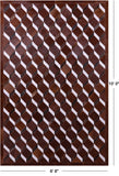Brown & White Natural Cowhide Hand Stitched Patchwork Rug - 6' 8" X 10' 0" - Golden Nile